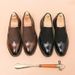 Euro Step Men's Brogue Carved Gentleman Business Leather Large Size Fashion Trend Loafers Slip-On Shoes_vogvips.com