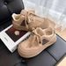 American Style Board Shoes For Women In Autumn Winter, Soft Soled Big Head Casual Sports Shoes, Niche And Versatile,_vogvips.com
