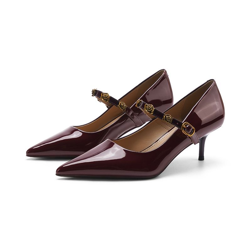 588-8 Comfortable High-heeled Women, 2025 Spring And Autumn New Style, Pointed Toe, Stiletto Heel, Shallow Cut Single_vogvips.com