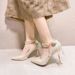 2025 Autumn New Pointed Toe Heels French Fashion Stiletto Bowknot Pearl Strap High Heel Pumps For Women_vogvips.com