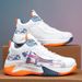 High-Top Basketball Sneakers For Running & Sports - Lightweight Breathable Mesh With Rubber Sole - Round Toe Design For Casual & Athletic Wear_vogvips.com