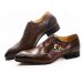 Men's Luxury Leather Dress Shoes Brown/Black Office Business Wedding Formal Lace-Up Pointed Toe Oxford With Buckle_vogvips.com