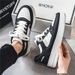 Men's Breathable White Casual Sneakers - Lightweight Low-Top Slip-On Shoes For Everyday Wear, Comfortable Round-Toe Design With Rubber Sole_vogvips.com