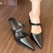 2026 Spring Autumn New Style Pointed Toe Stiletto European And American Fashion Export High Heel Mules Closed-Toe_vogvips.com