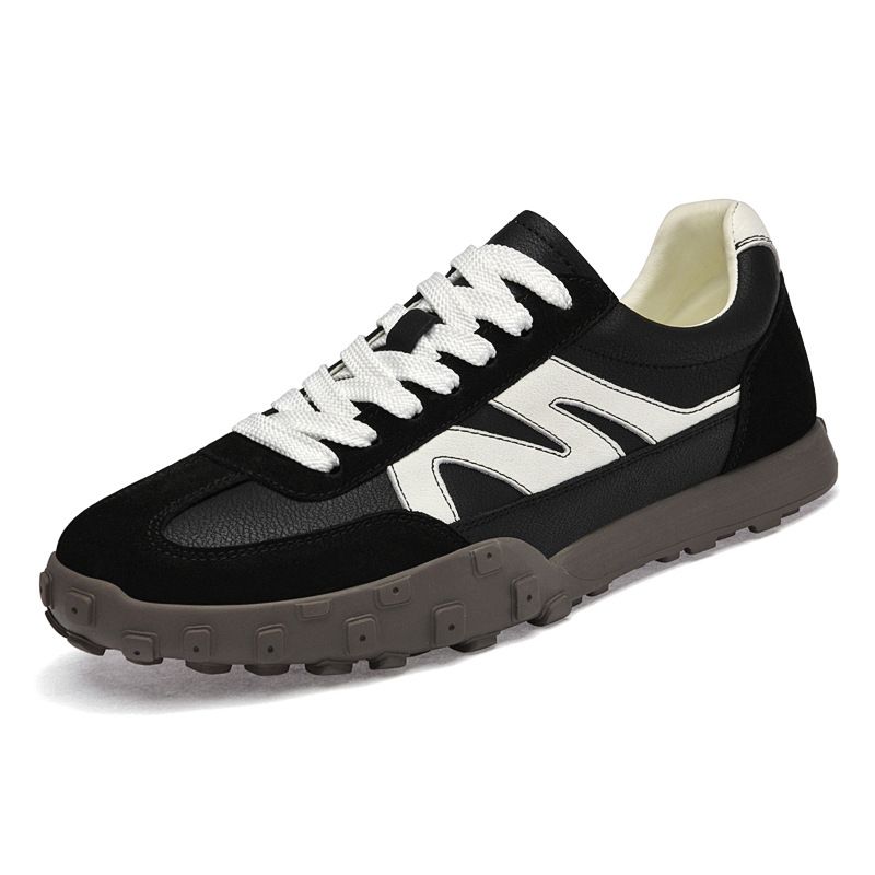 Sot Sole Comortable Retro German Training Shoes Casual Leather Sports Board Shoes Single Shoes Men_vogvips.com