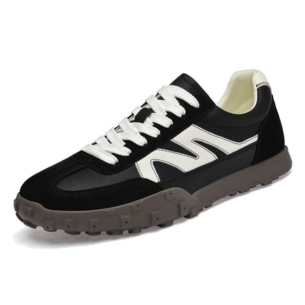 Sot Sole Comortable Retro German Training Shoes Casual Leather Sports Board Shoes Single Shoes Men_vogvips.com
