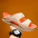 Two-colour Soft Thick Bottom EVA Tread Shit Feeg Outdoor Two Wear Sandals Slippers Men's Non-slip One Word Drag Beach_vogvips.com