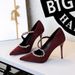 2521 Banquet Pointed High Chain Strap Thin Heels Single Shallow Mouth Sexy Women's Shoes_vogvips.com