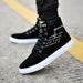 ShoeVault Autumn Winter High-top Korean Style Student Canvas Men's Casual Trendy Versatile Sneakers Fashion Shoes Boots_vogvips.com