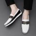 Plus-size Beanie Men Driving Loafers Slip-on Casual Men's Business Shoes_vogvips.com