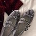 Cashmere Version ~ Suede Bow Ballet Shoes Women's Flat Soled One Strap Retro Shallow Mouth Single Shoes_vogvips.com