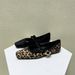 Women's 2026 Autumn New Black Leopard Print Square-Toed Flat European Style Shallow Mouth Single Shoes For Women_vogvips.com