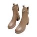 2023 New Martin Boots Women's English Boots Autumn And Winter Chunky Suede High-rise Boots_vogvips.com