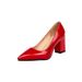 Autumn New Shallow Mouth Chunky Pointed Toe Fashion For Women Ladies Large Size High Heel Work Shoes_vogvips.com
