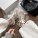 Grape Mom Same Style Travel Notes Imported Calfskin Silk Satin Casual German Training Women S Forrest Gump Shoes_vogvips.com