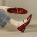 Retro Single-strap Women's Shoes, 2025 New Model, Square Toe, Shallow Cut, Fashionable And Versatile, Comfortable_vogvips.com
