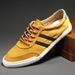 Men's Slip‑On Canvas Shoes, Retro Lightweight Low‑Top Casual Board Shoes, Classic Versatile Breathable Footwear For Daily Wear_vogvips.com