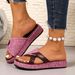 plus Size Platform Slippers for Women Outdoor Wear round Toe Perforated Sole Slingback Design Comfortable Ladies Slippers_vogvips.com