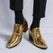 Gold Pointed High Heels Men's Shoes, Oversized Spring And Autumn Fashion Boots, Business Casual Leather Shoes For_vogvips.com