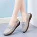 Leather Beanie Shoes Women's Season Shallow Mouth Flat Bottom Non-slip Soft Sole Mother Casual Nurse Leather Shoes_vogvips.com
