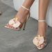 Factory Cross-Border Wholesale Pointed Toe 3D Flower Stiletto Sandals Women's Shoes Gorgeous Party Apricot High Heels_vogvips.com