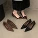 Elegant Pointed-Toe Kitten Heel Pumps For Women - Classic Red & Black Flats With Slim Heel For Office & Daily Wear_vogvips.com