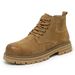 Men's Genuine Leather Martin Boots Autumn Style Suede Casual mid Top Ankle Work Shoes Trendy British Versatile_vogvips.com