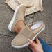 Women's Shoes Plus Size Platform Sandals Comfortable Air Cushioned Slip-On Beach Shoes For Home Wear_vogvips.com