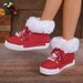 European And American Style Fleece-Lined Warm Snow Boots 2025 Winter New Large Size Thick-Soled Short Lace-Up Furry_vogvips.com