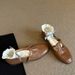 Lancui Version New Mary Jane British Style Women S Leather With T Strap Versatile Loafers Flat Single Shoes_vogvips.com