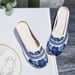 Slippers, Blue And White Porcelain, Chinese Style, Cow Tendon Sole, Casual Walking, Summer Sandals, Embroidered Shoes_vogvips.com