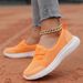 2024 Spring Cross-Border Large Size Slip-On Lazy Casual Women's Mom Low-Cut Flat Walking Shoes_vogvips.com