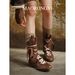 Women Boxing Boots 2025 New Niche Boxing Suede Lace-Up Ankle Flat Height-Increasing German Training Boots_vogvips.com