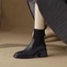 ShoeVault Chunky Knitted Short For Women 2025 Autumn Winter New High Heel Slim Versatile British Style Martin Stretch Sock Boots_vogvips.com