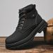 Men's Waterproof Leather Work Boots - High Top Rugged Outdoor Boots For Men, Durable & Comfortable Casual Boots For All Seasons_vogvips.com