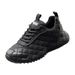 Korean-Style Popular Men's Shoes, 2025 Winter New Model, Plaid Stitching Design, Black Sneakers, Comfortable Dad Shoes_vogvips.com