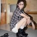 2025 New Rivet Cuff Western Pleated Slouch Height Increasing Black Short Boots For Women_vogvips.com