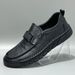 Casual For Men Summer New Genuine Slip-On Men's British Style Soft Sole Loafers Cowhide Wide Feet Small Leather Shoes_vogvips.com