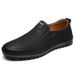 European Warm Series Leather Autumn Casual Loafers Cotton With Fleece Lining Warm Non-Slip Men's Shoes_vogvips.com
