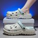 Men's Perforated Sole Sandals For Summer Beach Wear, Non-slip, Odor-resistant, With A Comfortable Feel, Closed-toe_vogvips.com
