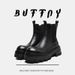 Chelsea Boots Martin Boots Men's Zhongbang Platform Inner Heightening Derby Boots Fleece Short Boots_vogvips.com
