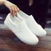 New Spring Autumn Breathable Waterproof Men's Women's Microfiber Work Shoes One Foot Pedal Lazy Shoes Wear-resistant Sneakers_vogvips.com