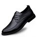 Round Head Lace-up Hand-stitched Men's Shoes Men's Dress Work Rubber Non-slip Sole_vogvips.com