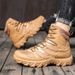 Hiking Combat Boots, High-top Work Boots, Martin Boots, Fleece-lined Warm Snow Boots_vogvips.com