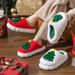 2024 New Christmas Tree Women's Home Unisex Autumn Winter Indoor Warm Cotton Thick Sole Slippers_vogvips.com