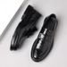 New Made Of Genuine And Cowhide, Men's British Style With Pointed Toe Loafers, Black Business Formal Casual Wedding_vogvips.com