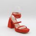 New Style Women's Outdoor Wear, Stylish Striped High-heeled Sandals With Chunky Heels For Women, Summer Fashion_vogvips.com
