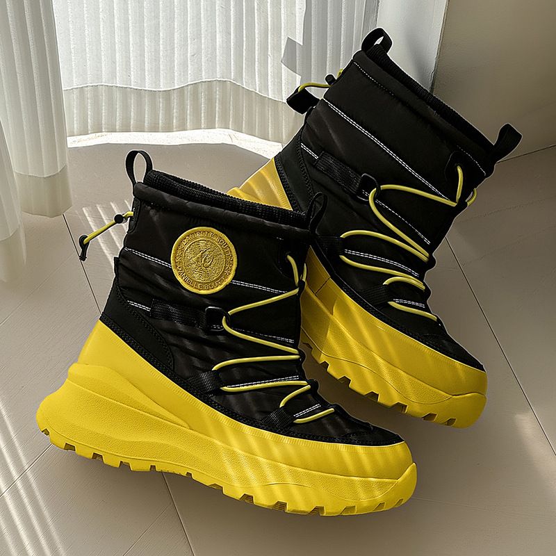 Unisex Winter Snow Boots With Thick Fleece Lining - Waterproof Rain Fabric Upper, Non-Slip Rubber Sole, Cushioned Insoles For Hiking & Outdoor_vogvips.com