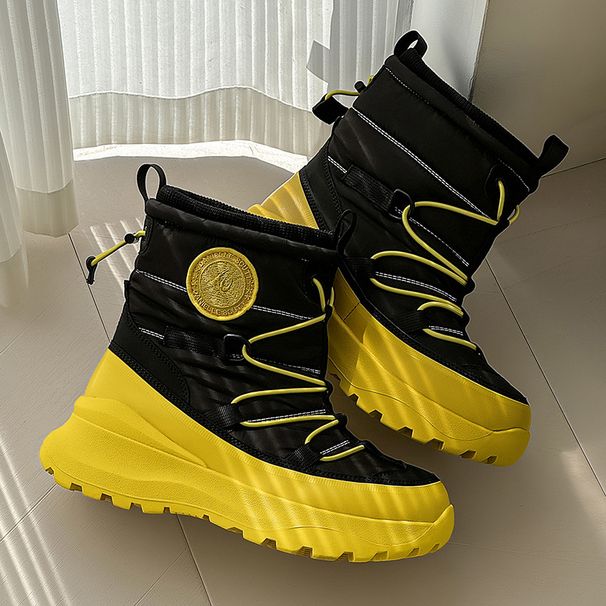 Unisex Winter Snow Boots With Thick Fleece Lining - Waterproof Rain Fabric Upper, Non-Slip Rubber Sole, Cushioned Insoles For Hiking & Outdoor_vogvips.com