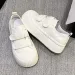 Ugly Cute Velcro Big Head Genuine Leather Thick Sole Biscuit Fashionable And Versatile Casual Women Shoes_vogvips.com